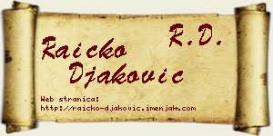 Raičko Đaković vizit kartica